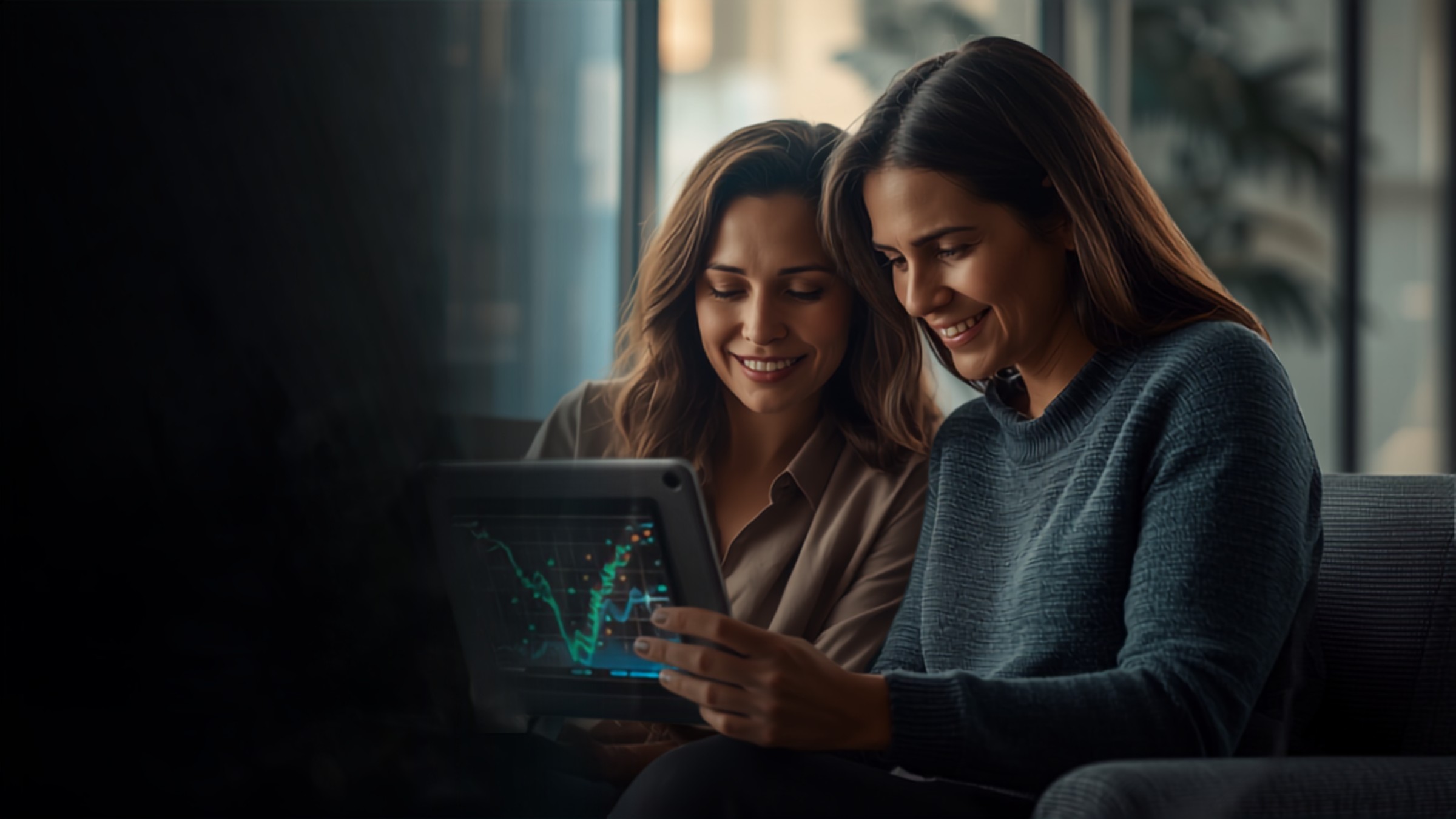 Genetic counselor and family reviewing multimodal genomic results together